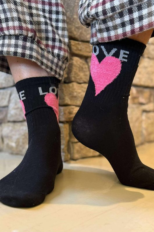 Sweet Heart Socks Black 